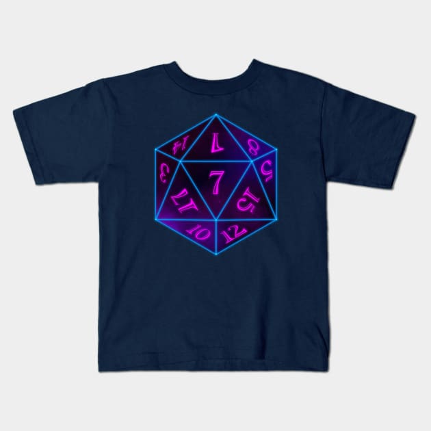 Neon Dice Kids T-Shirt by maryallen138